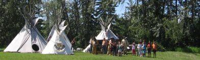 reconstructed Fort Normandeau cultural event
